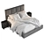 Modern Chocolate Charm Bed 3D model small image 4