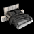 Modern Chocolate Charm Bed 3D model small image 7