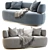 Luxury Kahlo Sofa, Crafted Elegance 3D model small image 4