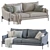 Modern Remix Sofa Design Elegance 3D model small image 1