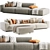 Vitra Soft Modular Three-Seater Platform 3D model small image 1