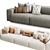 Vitra Soft Modular Three-Seater Platform 3D model small image 4