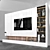 Modern TV Wall Design Kit 3D model small image 3