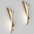 Elegant Brass LED Wall Light 3D model small image 5