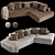 Contemporary 3D Rift L Sofa 3D model small image 2