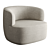 Contemporary Elain Armchair in Fabric 3D model small image 1