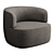 Contemporary Elain Armchair in Fabric 3D model small image 2