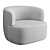 Contemporary Elain Armchair in Fabric 3D model small image 3