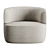 Contemporary Elain Armchair in Fabric 3D model small image 4