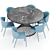 Modern Elegant Dining Table Chair 3D model small image 3