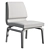 Modern History Inspired Armless Dining Chair 3D model small image 4