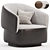 Elegant Swivel Armchair Collection in 3D 3D model small image 1