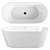Sleek Abber AB9320-1.6 Acrylic Bathtub 3D model small image 1