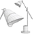 Sleek Modern Castro Table Lamp 3D model small image 2