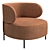 Modern Fabric Lounge Armchair Design 3D model small image 2