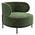 Modern Fabric Lounge Armchair Design 3D model small image 4