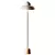 Pink Wood Metal Floor Lamp 3D model small image 2