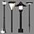 Outdoor Urban Street Light Set 3D model small image 1