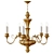 Rococo Giltwood Chandelier by Vaughan 3D model small image 2