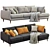 Sleek Smedstorp Sofa with Chaise 3D model small image 1