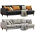 Sleek Smedstorp Sofa with Chaise 3D model small image 3