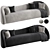 Elegant Moon Sofa Design 3D model small image 1