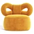 Modern Ribbon Armchair: Qeeboo Design 3D model small image 2