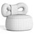 Modern Ribbon Armchair: Qeeboo Design 3D model small image 4