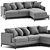 Modern Griffith L-Shaped Sofa 3D model small image 1