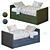 Payton Daybed Trundle 4 Colors 3D model small image 2