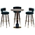 Foster & Betsy Bar Furniture Set 3D model small image 1