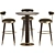 Modern Bar Set Furniture Design 3D model small image 1