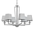 Elegant Natural Brass Chandelier 3D model small image 2