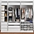 Ikea PAX White Wardrobe Set 3D model small image 1