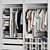 Ikea PAX White Wardrobe Set 3D model small image 2