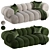 Modern 3-Seater Intermede Sofa 3D model small image 1