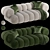 Modern 3-Seater Intermede Sofa 3D model small image 2
