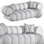 Modern 3-Seater Intermede Sofa 3D model small image 3