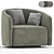 Sleek Swivel Armchair Design 3D model small image 3