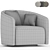 Sleek Swivel Armchair Design 3D model small image 7