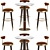 Modern Bar Set Furniture Design 3D model small image 1