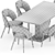  Dex Chair with Table 3D model small image 3