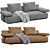 Sleek Modern Sofa Design Cooper 3D model small image 4