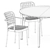Sleek Seating Set with Leaf Table 3D model small image 5