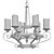 Rustic Antique Marble Candles Chandelier 3D model small image 2