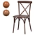 Vintage Oak CrossBack Chair 3D model small image 1