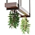 Modern Pendant Light with Hanging Plant 3D model small image 3