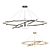 Modern LED Ring Chandelier Fixture 3D model small image 1
