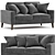 Modern Morley 2 Seater Sofa 3D model small image 1