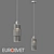 Eurosvet Chrome Glass Pendant Light 3D model small image 1